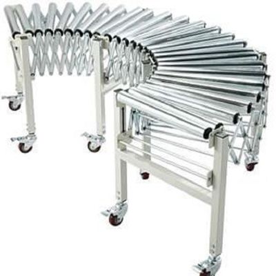 kwaliteit  Accordion Roller Conveyor Heat Resistant Material Handling Equipment fabriek