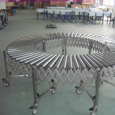 Fire Resistant Box Papers Heavy Duty Industrial Telescopic Flexible Retractable Expandable Gravity No Rider Roller Conveyor