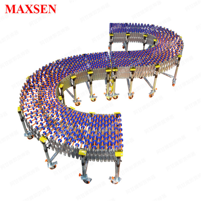 Van het de vleetwiel van de Maxsenernst de flexibele uitzetbare plastic van de de roltransportband telescopische transportband